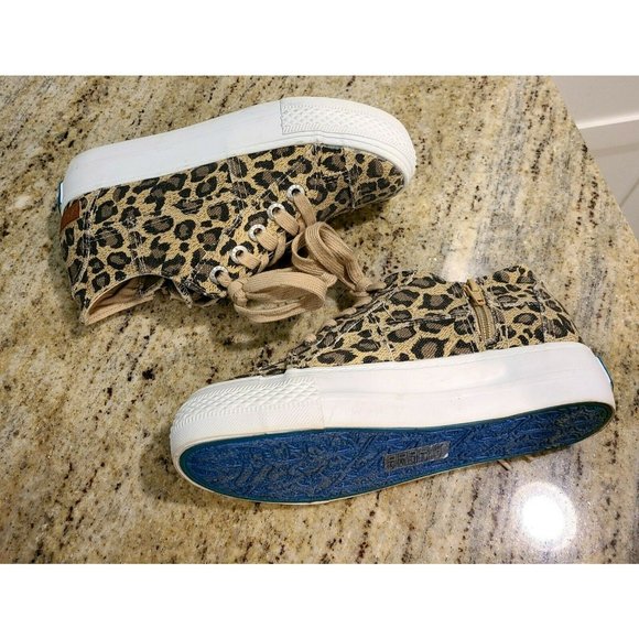 Blowfish | Shoes | Blowfish Cheetah Womens 6 High Top Zipper Side Lace Up Sneakersgreat 
